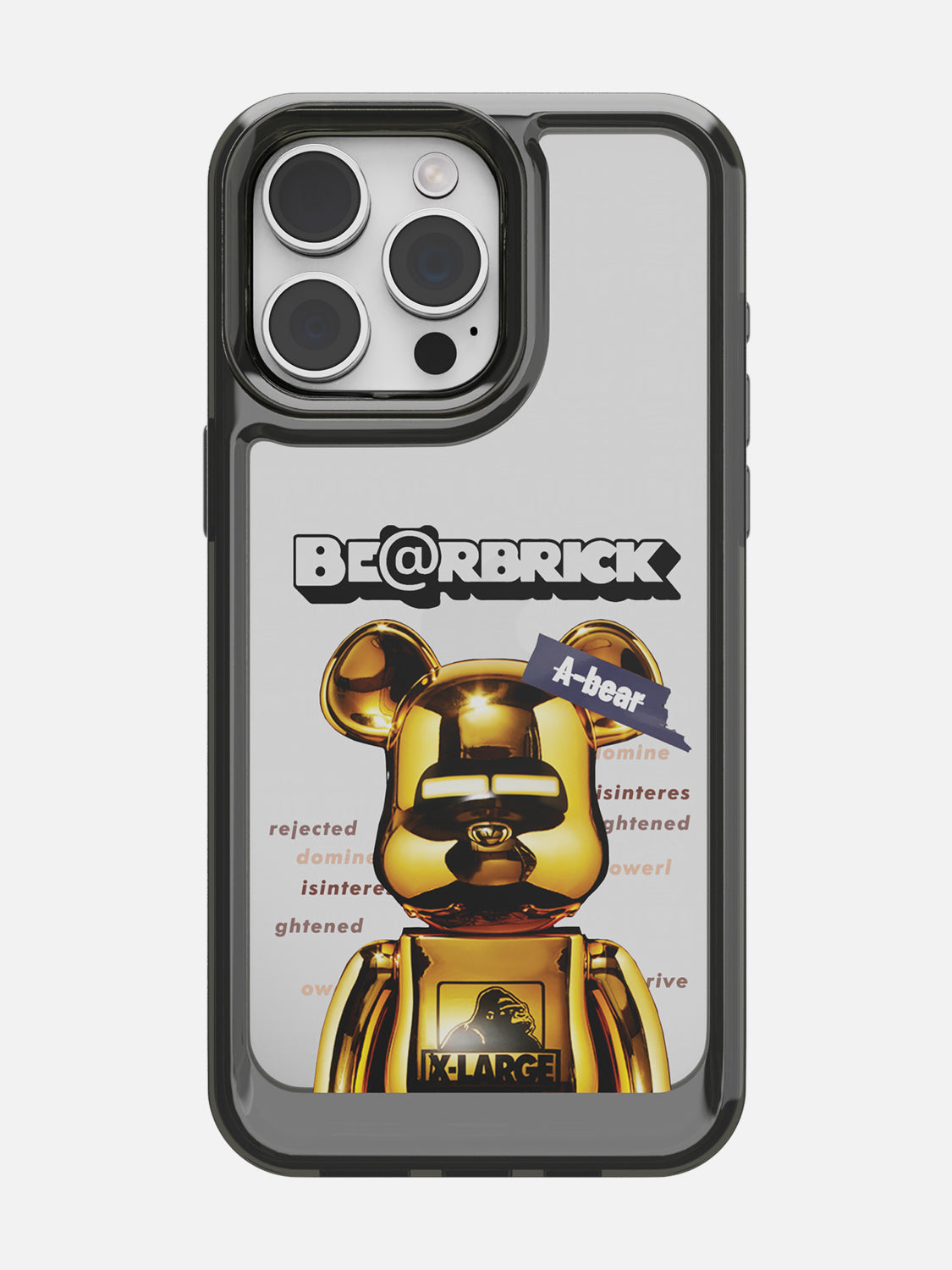 Bearbricks Clear Case - iPhone 15 Pro Max (Gold)