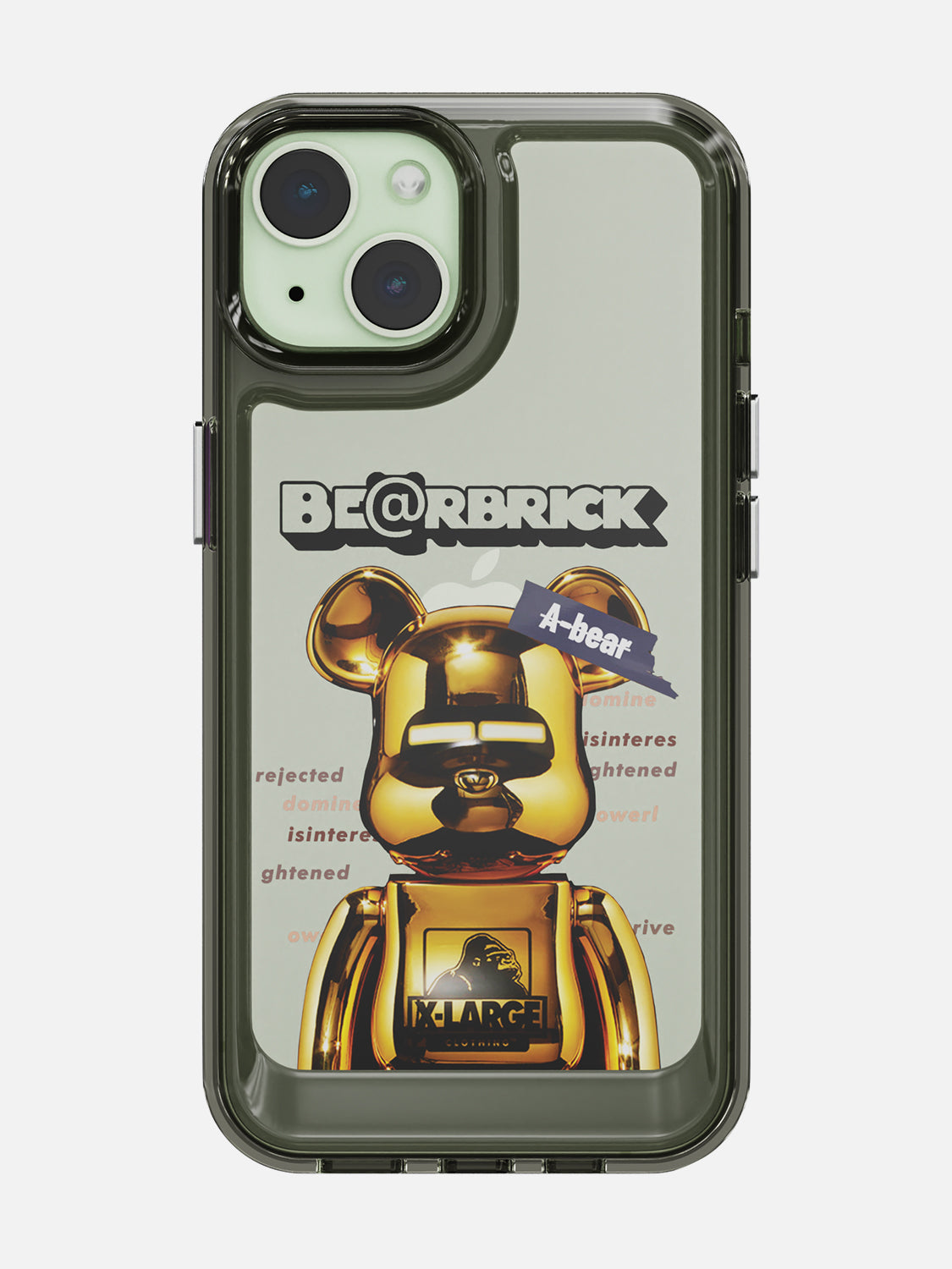 Bearbricks Clear Case - iPhone 15 (Gold)