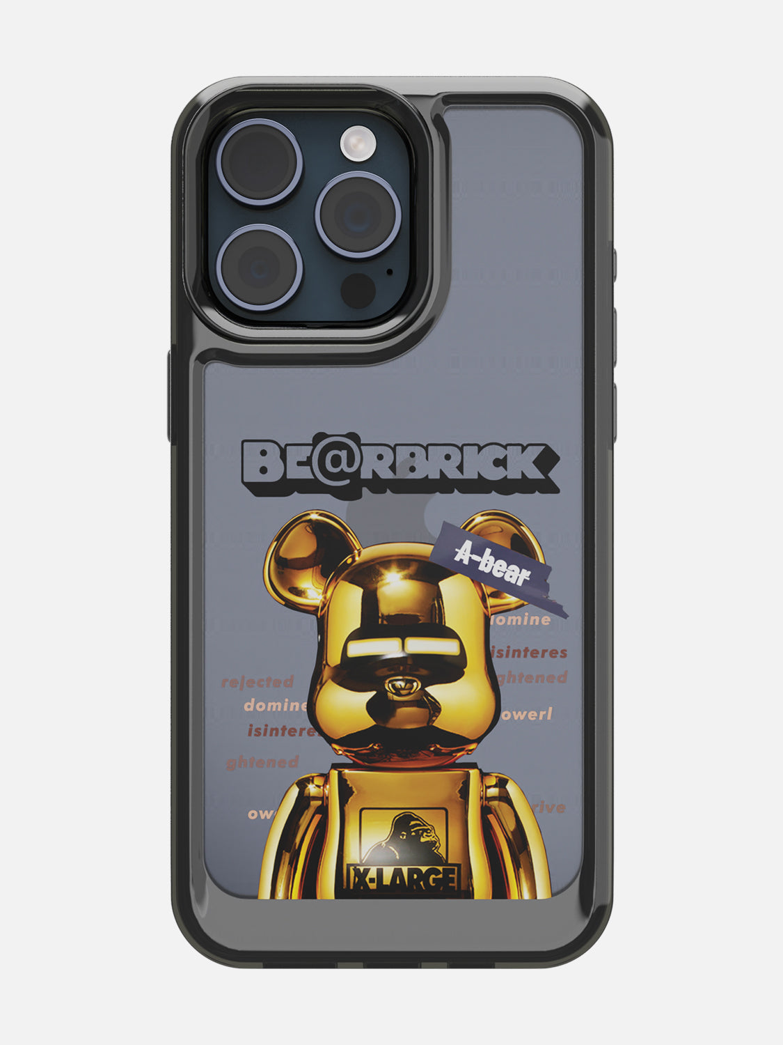 Bearbricks Clear Case - iPhone 15 Pro Max (Gold)