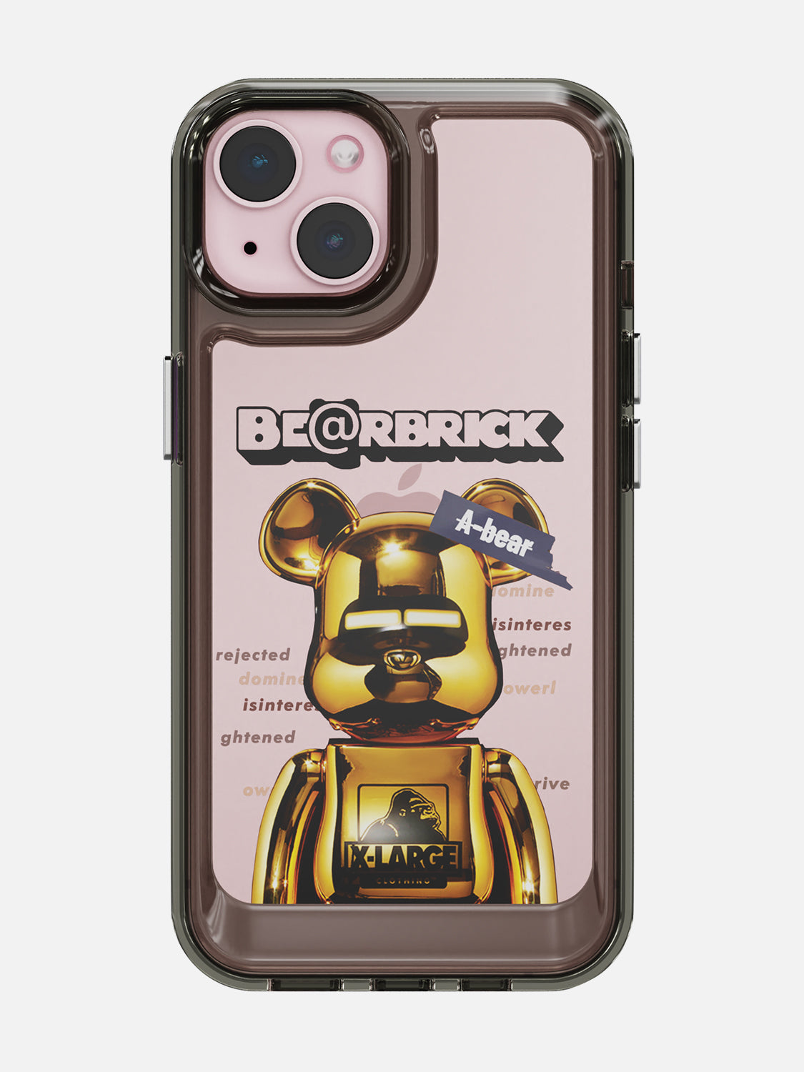 Bearbricks Clear Case - iPhone 15 (Gold)