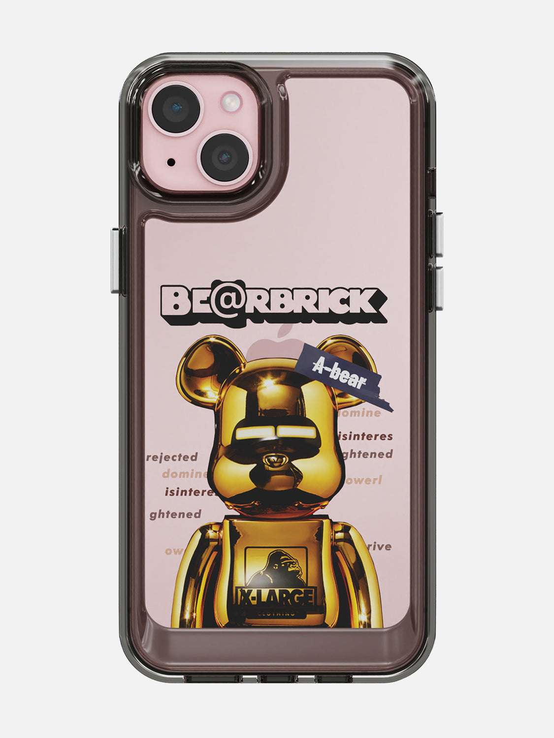Bearbricks Clear Case - iPhone 15 Plus (Gold)