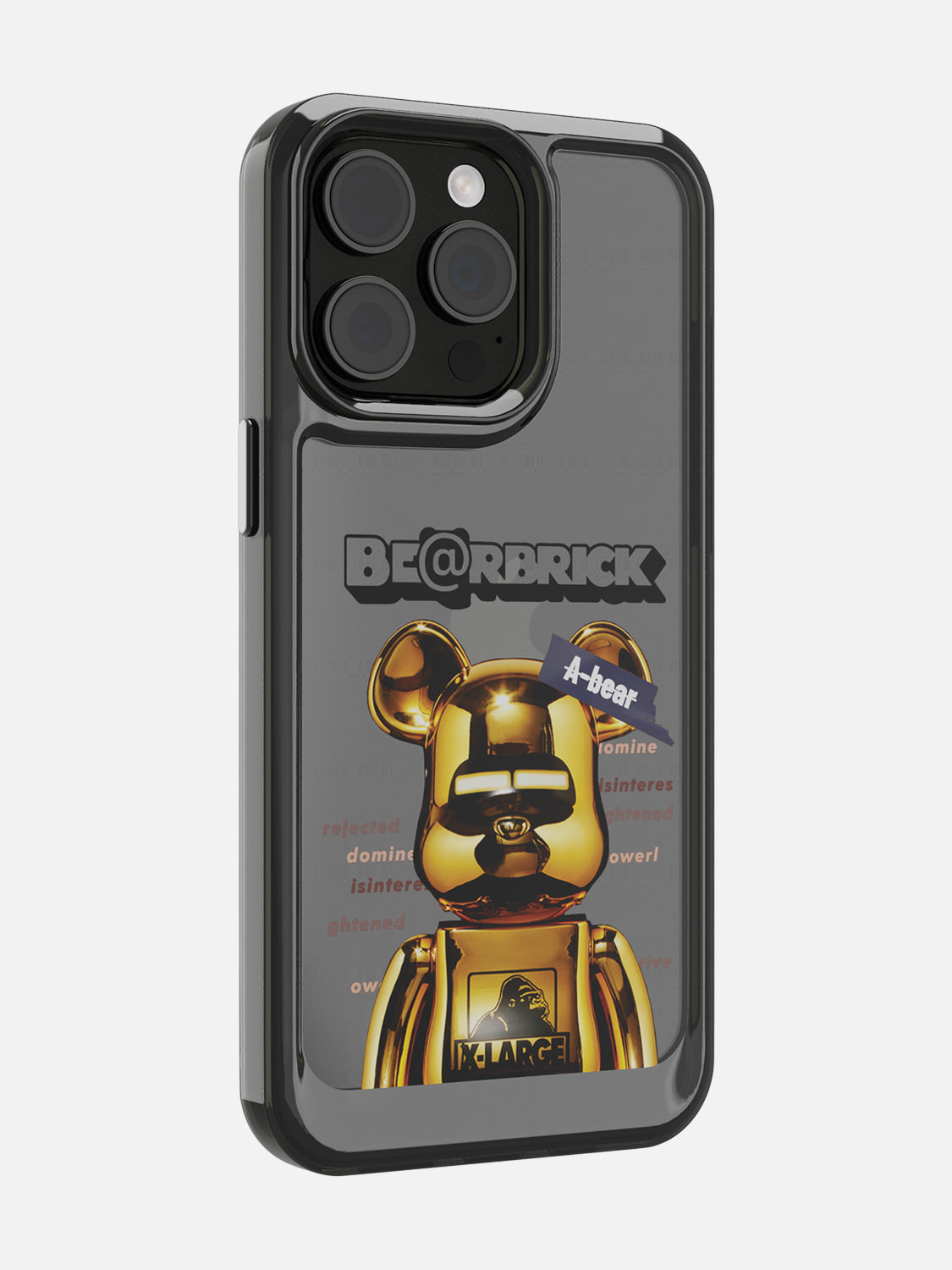 Bearbricks Clear Case - iPhone 15 Pro Max (Gold)