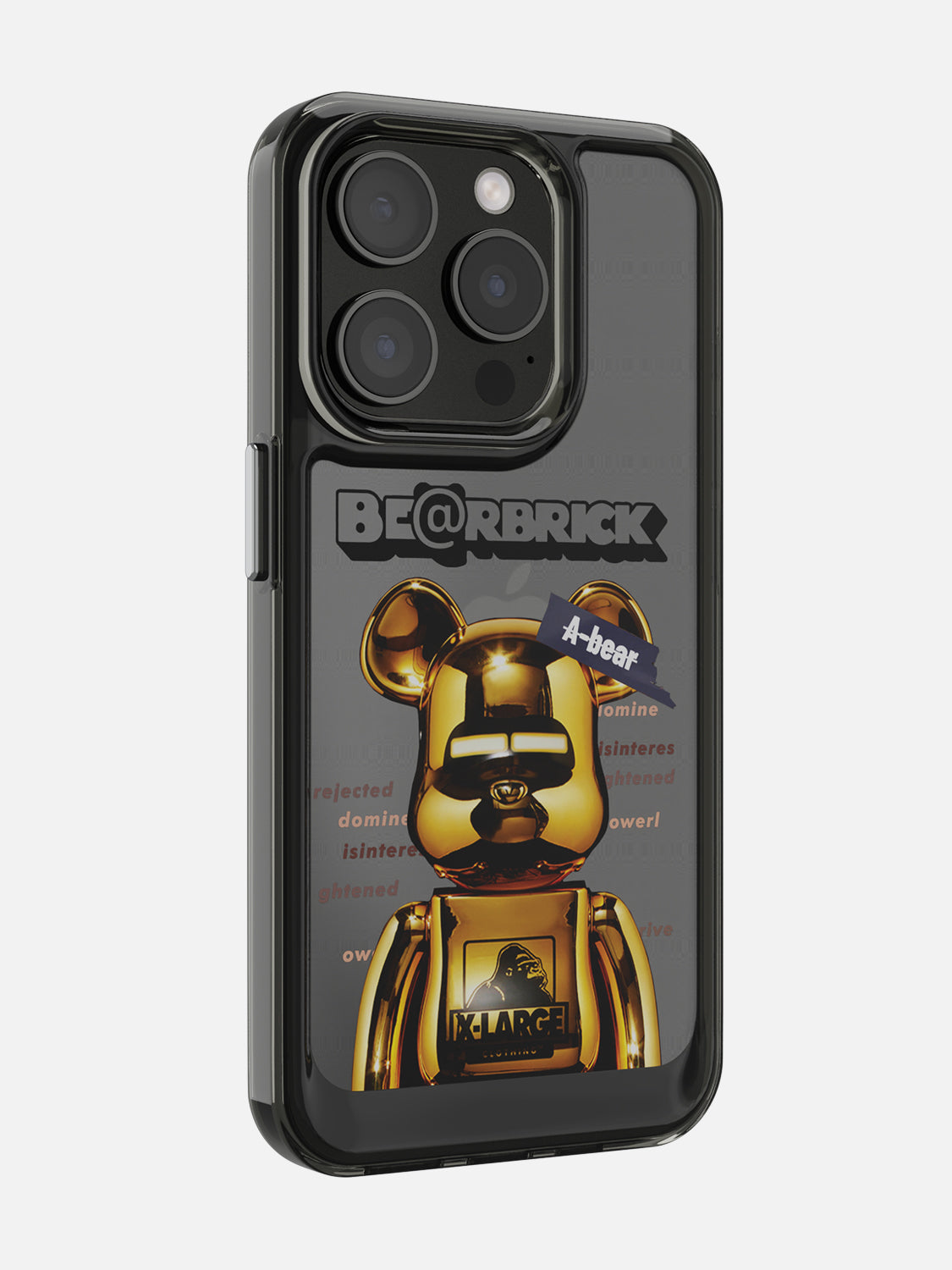 Bearbricks Clear Case - iPhone 15 Pro (Gold)
