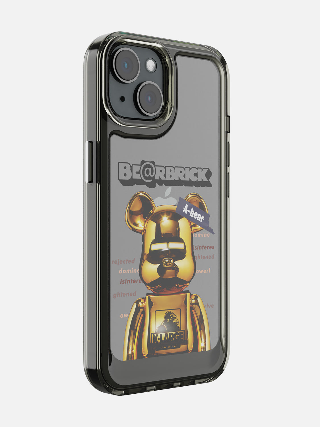 Bearbricks Clear Case - iPhone 15 (Gold)