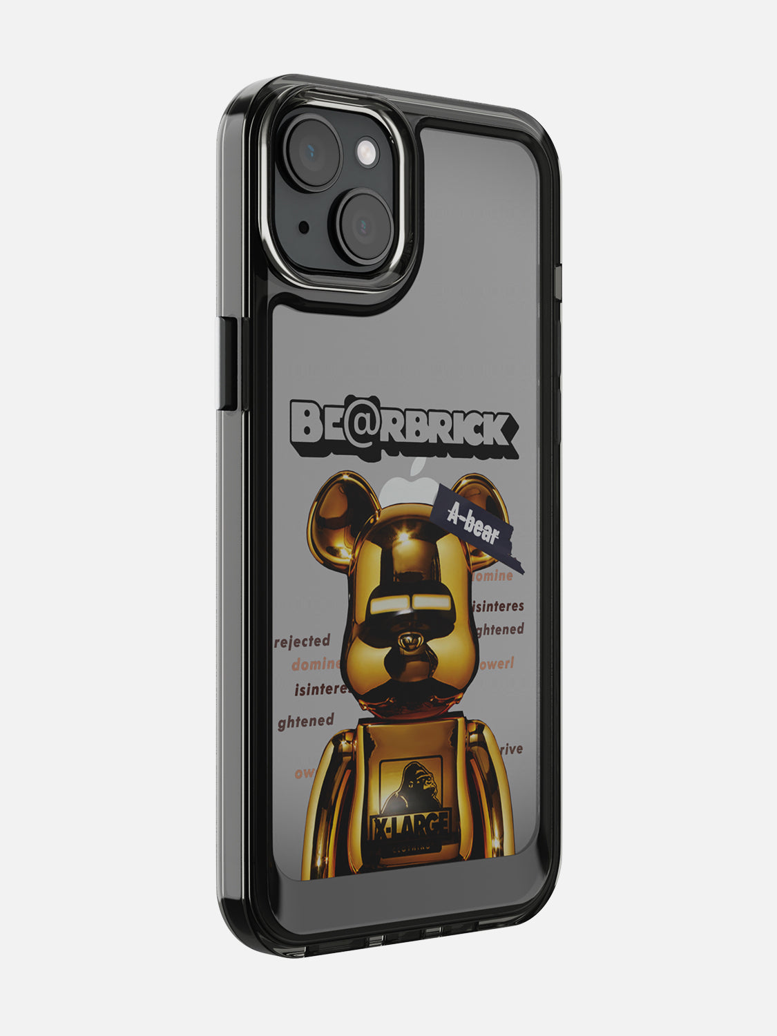 Bearbricks Clear Case - iPhone 15 Plus (Gold)