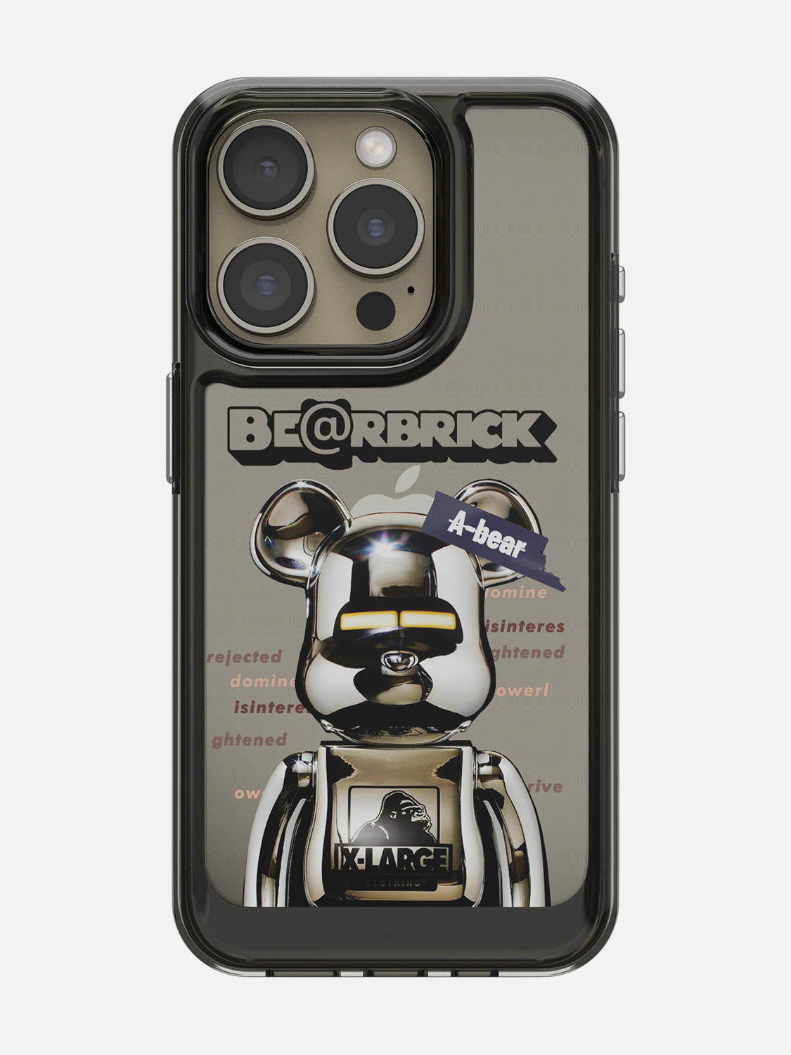 Bearbricks Clear Case - iPhone 15 Pro (Silver)