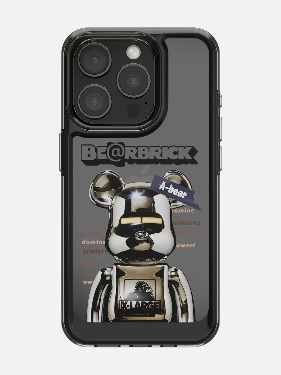 Bearbricks Clear Case - iPhone 15 Pro (Silver)