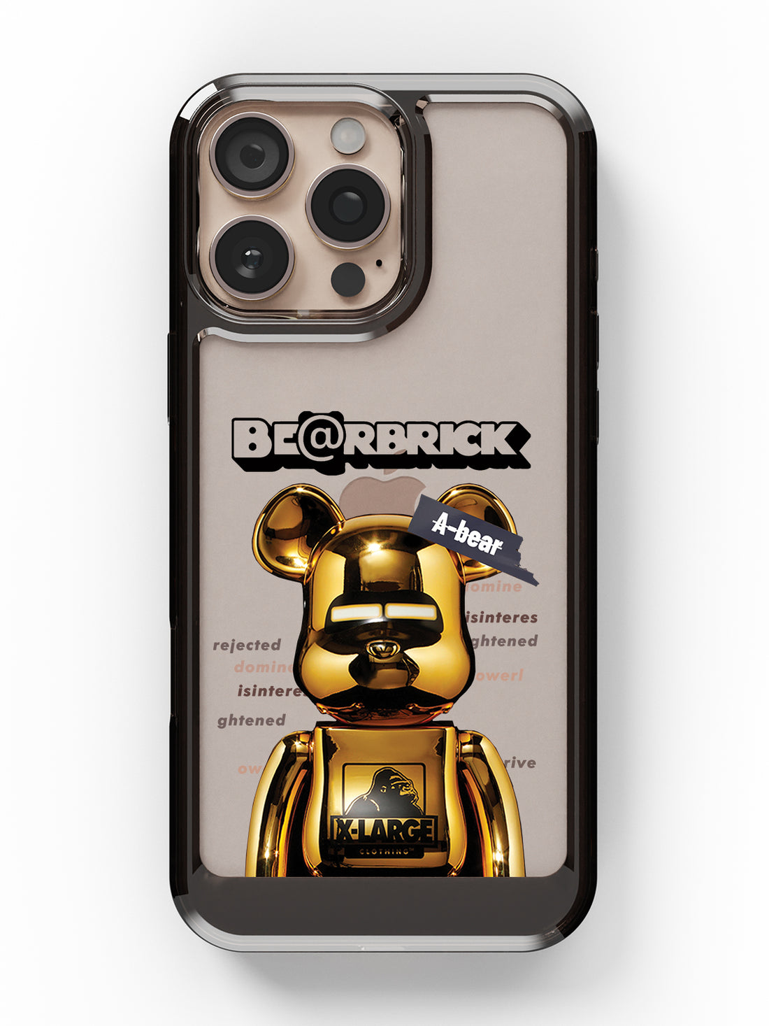 Bearbricks Clear Case - iPhone 16 Pro (Gold)