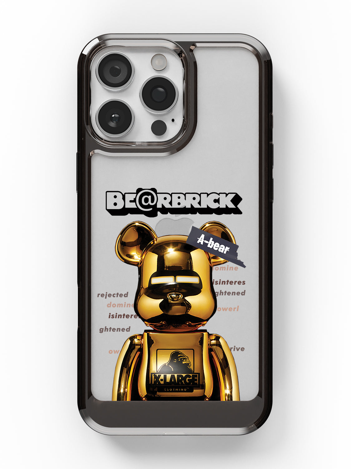 Bearbricks Clear Case - iPhone 16 Pro Max (Gold)
