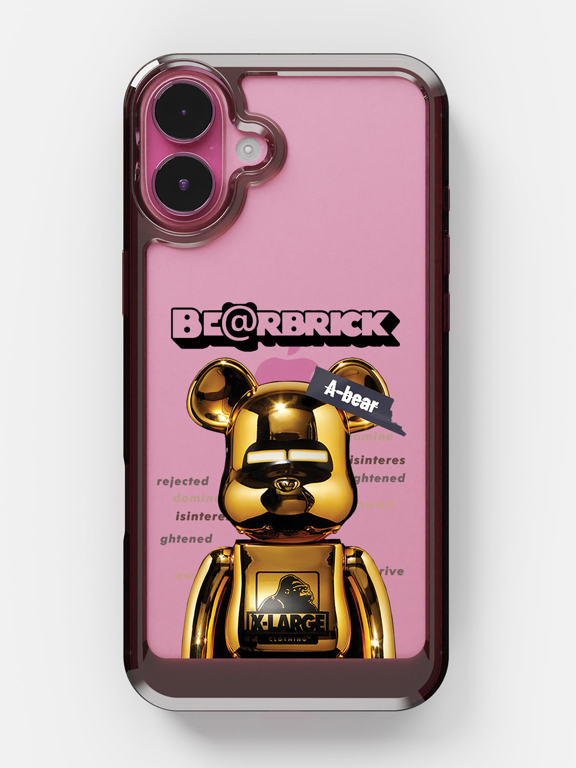Bearbricks Clear Case - iPhone 16 (Gold)
