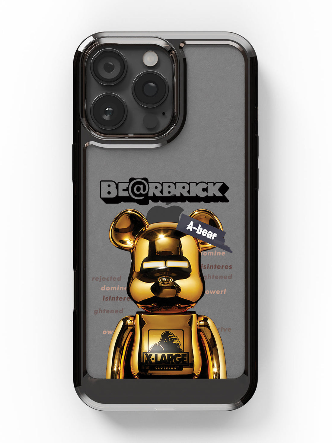 Bearbricks Clear Case - iPhone 17 Pro Max (Gold)