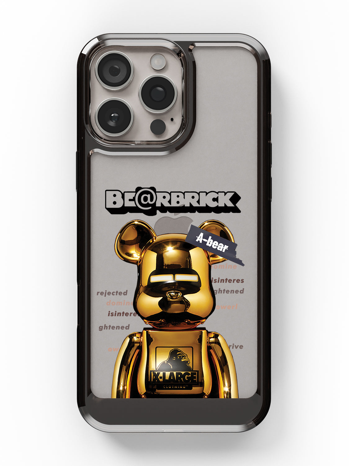 Bearbricks Clear Case - iPhone 16 Pro Max (Gold)