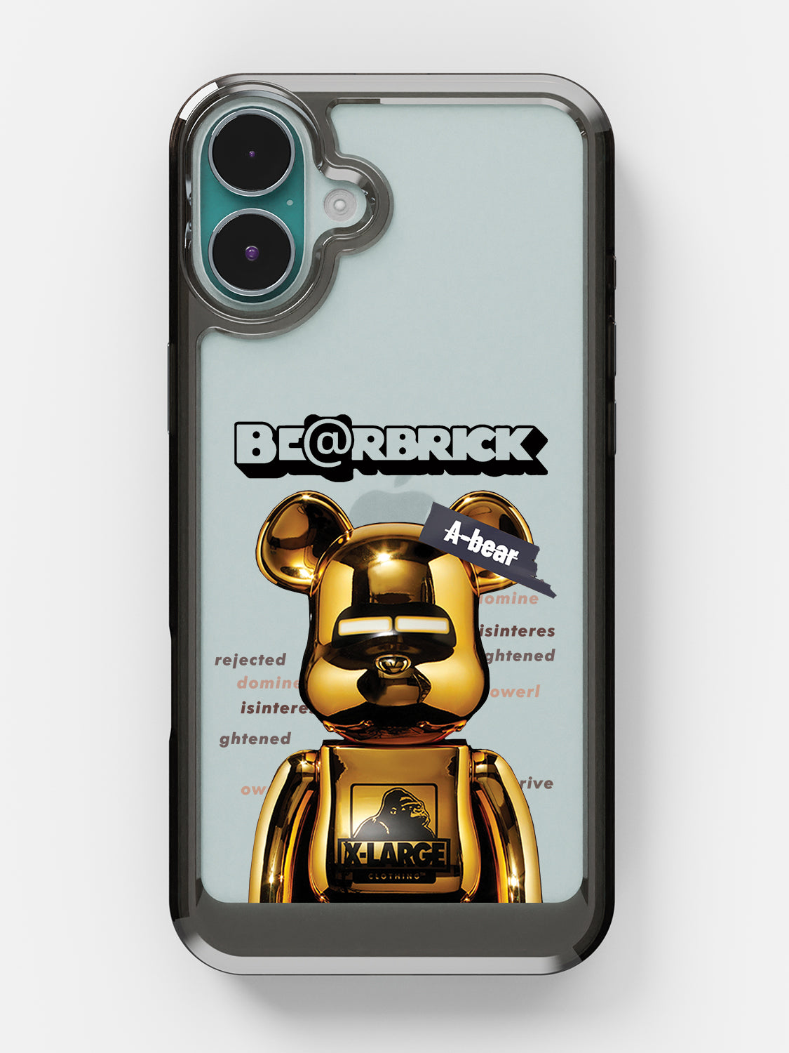 Bearbricks Clear Case - iPhone 16 Plus (Gold)