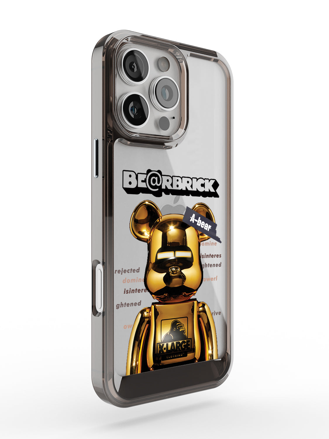 Bearbricks Clear Case - iPhone 16 Pro Max (Gold)