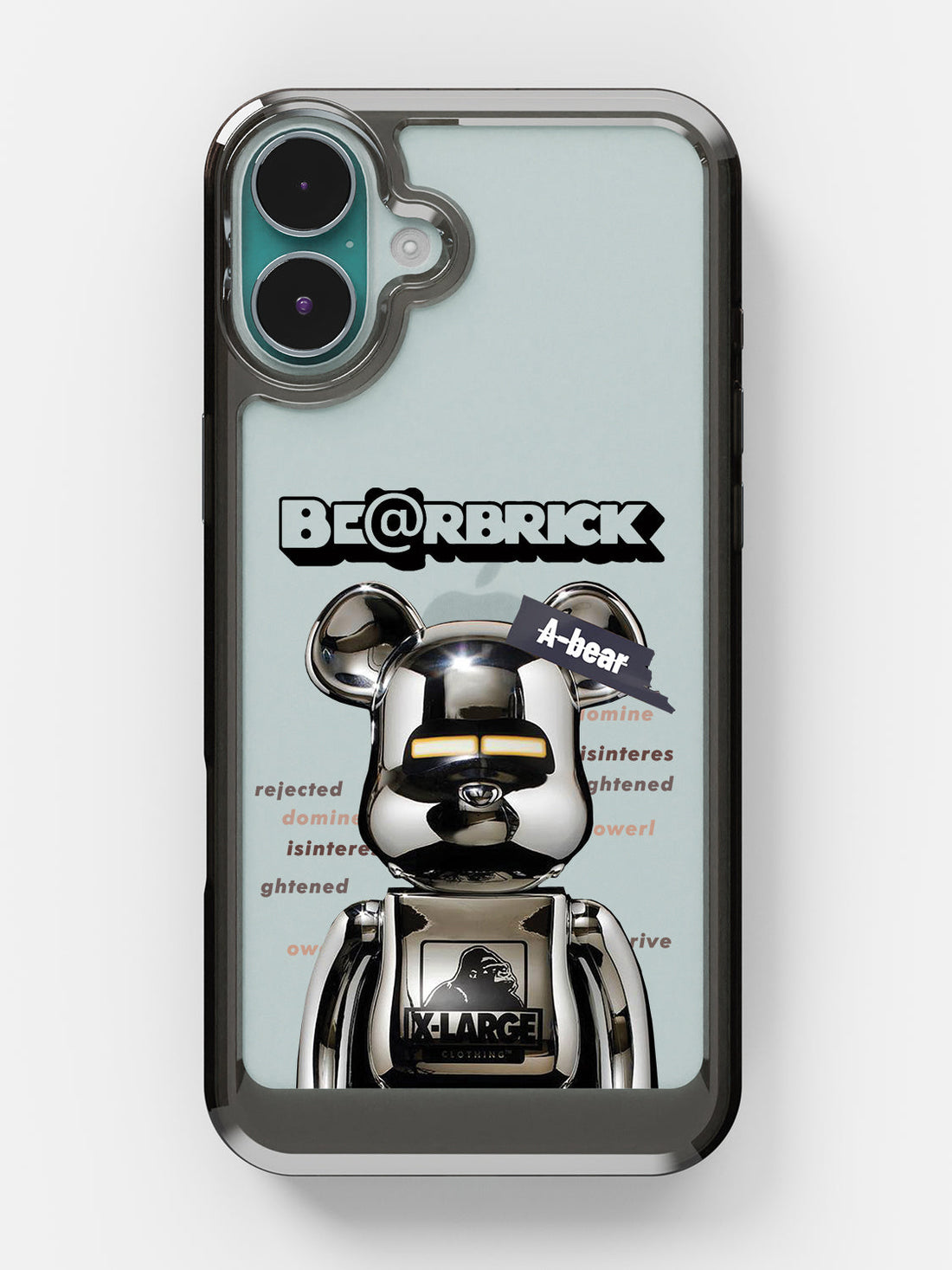 Bearbricks Clear Case - iPhone Air (Silver)
