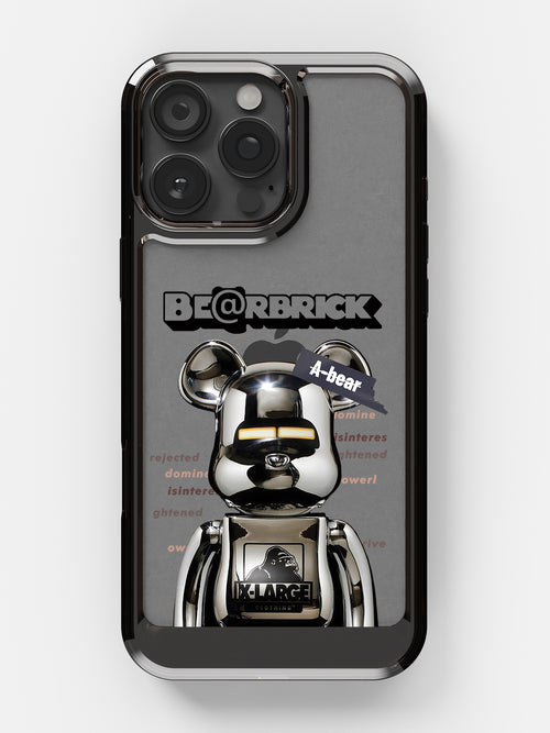 Bearbricks Clear Case - iPhone 16 Pro (Silver)
