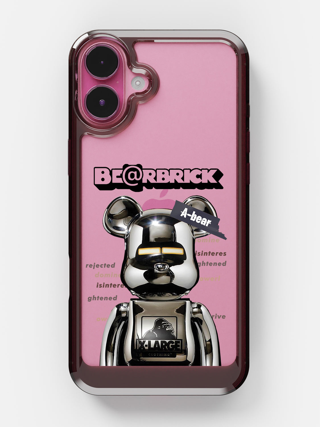 Bearbricks Clear Case - iPhone 16 (Silver)