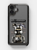 Bearbricks Clear Case - iPhone 16 (Silver)
