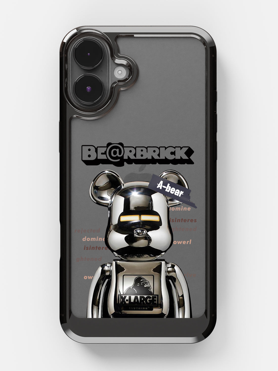 Bearbricks Clear Case - iPhone 16 (Silver)
