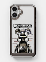 Bearbricks Clear Case - iPhone 16 Plus (Silver)