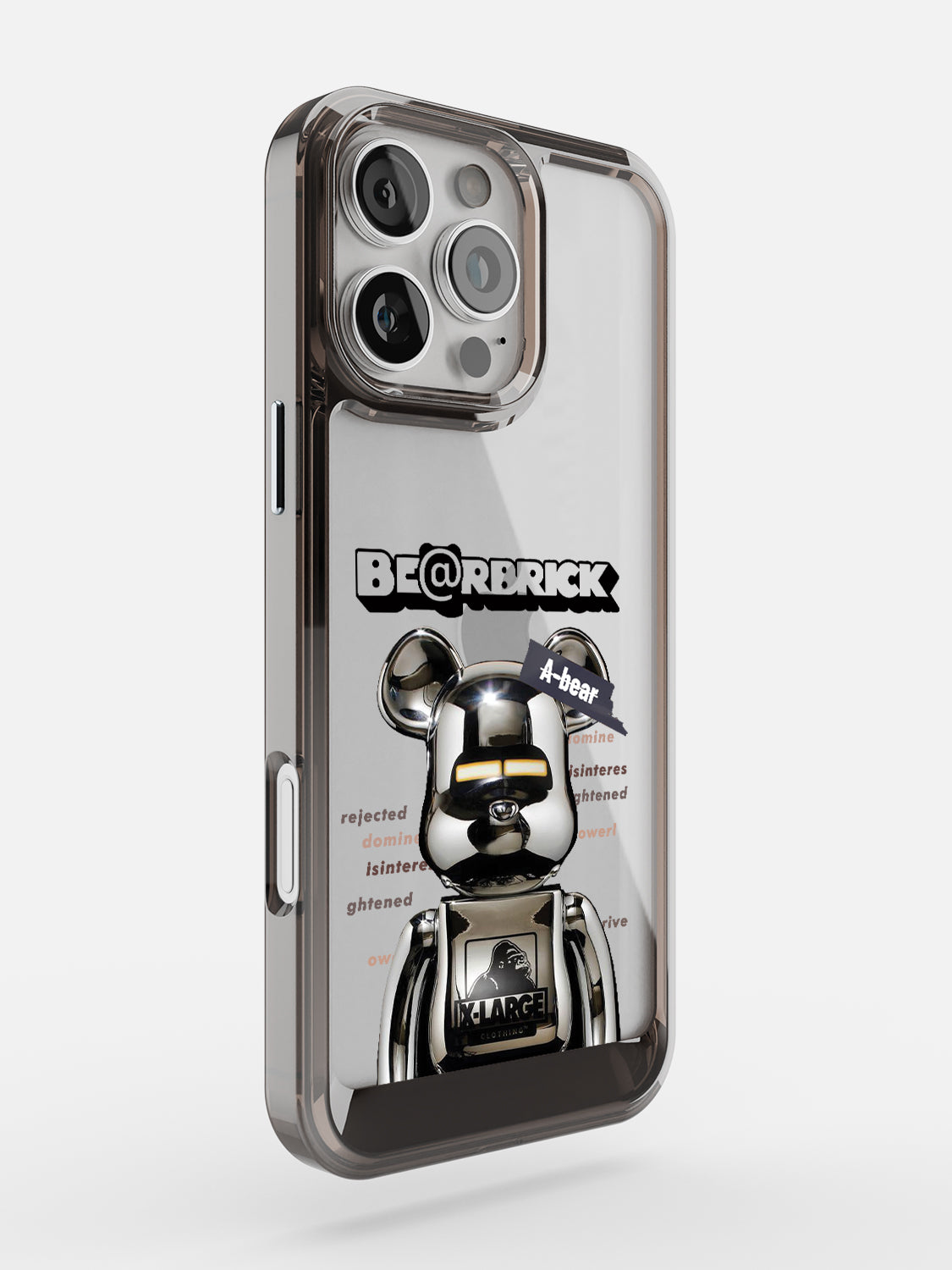 Bearbricks Clear Case - iPhone 16 Pro Max (Silver)