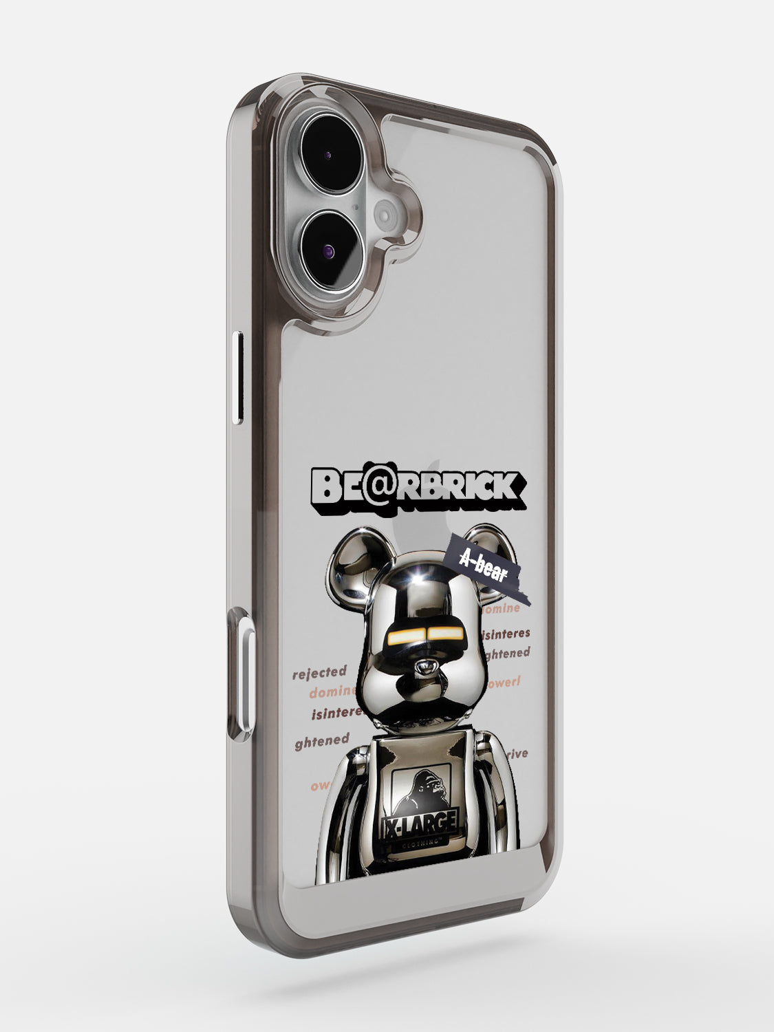 Bearbricks Clear Case - iPhone 16 (Silver)