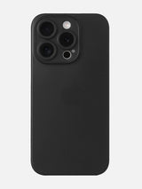 Ultra Thin Matte Clear Case - iPhone 15 Pro (Black)