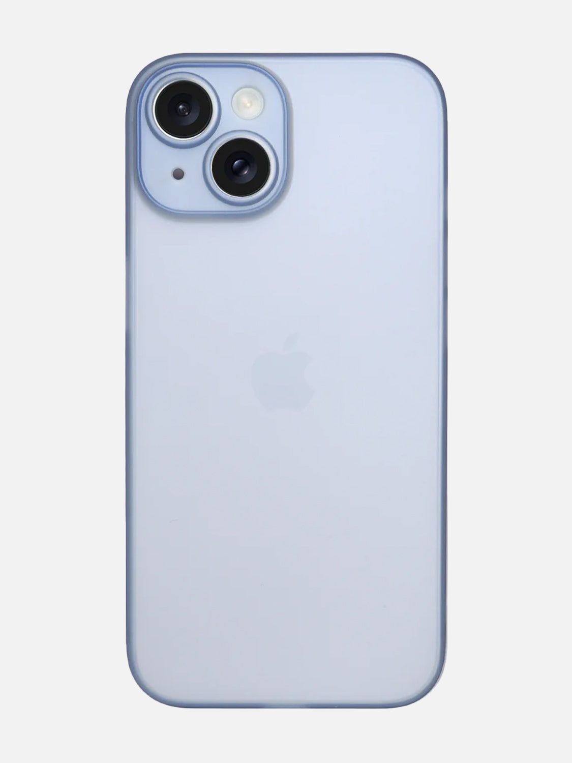 Ultra Thin Matte Clear Case - iPhone 15 (Blue)