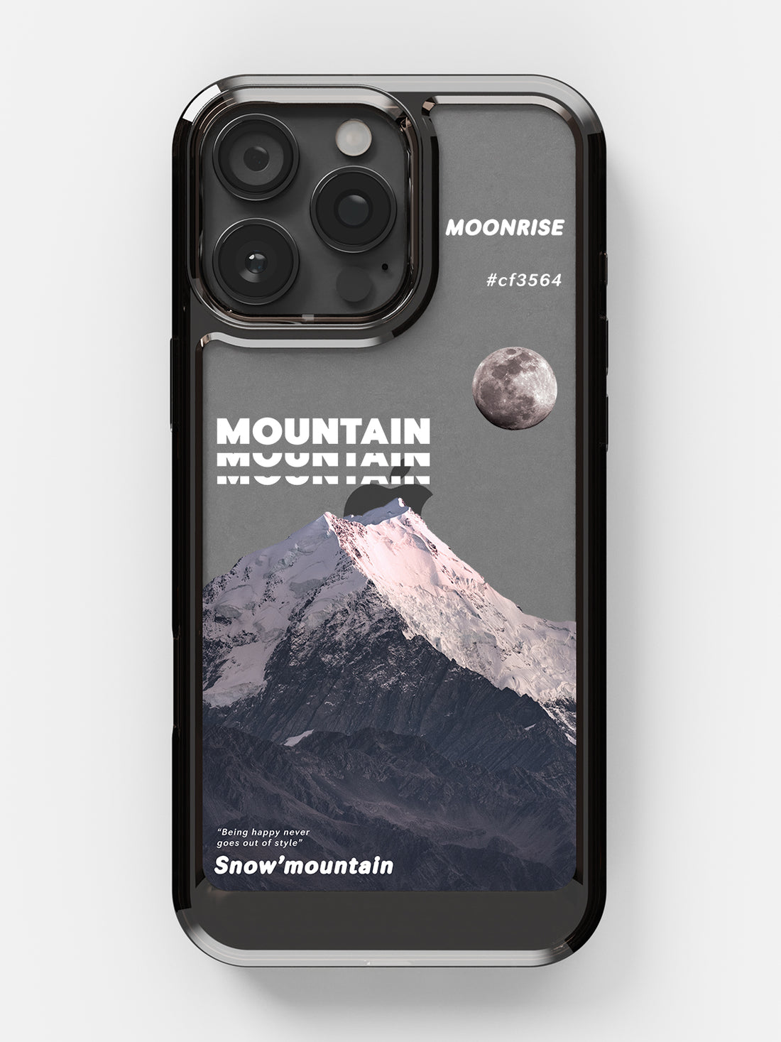 Snowy Mountains Clear Case - iPhone 16 Pro (Grey)