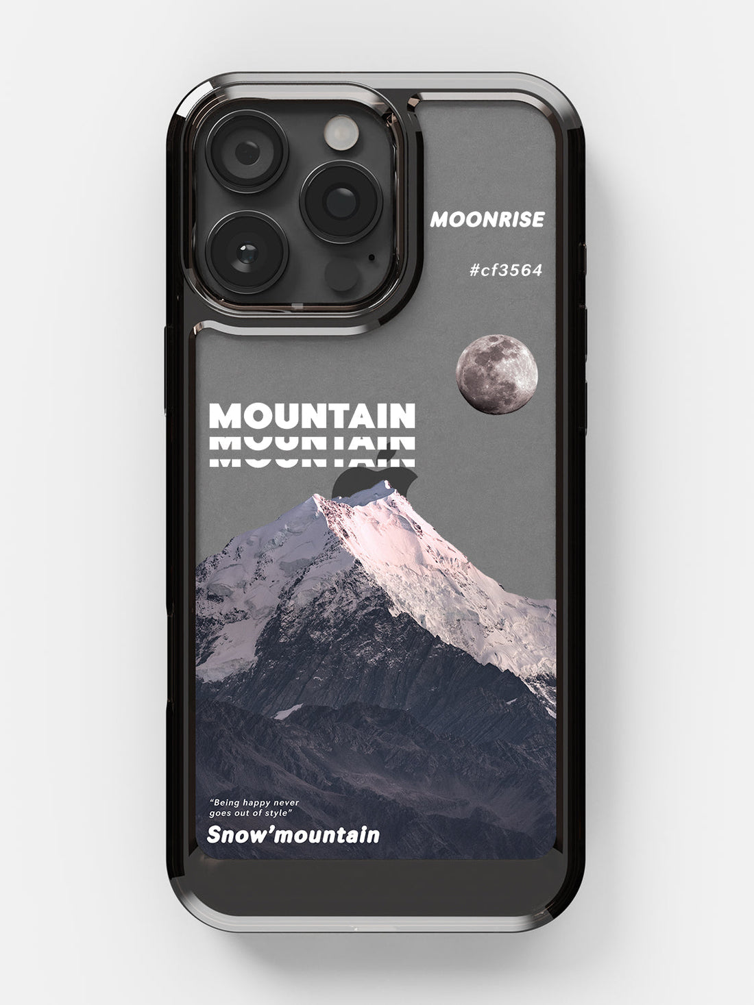 Snowy Mountains Clear Case - iPhone 17 Pro Max (Grey)