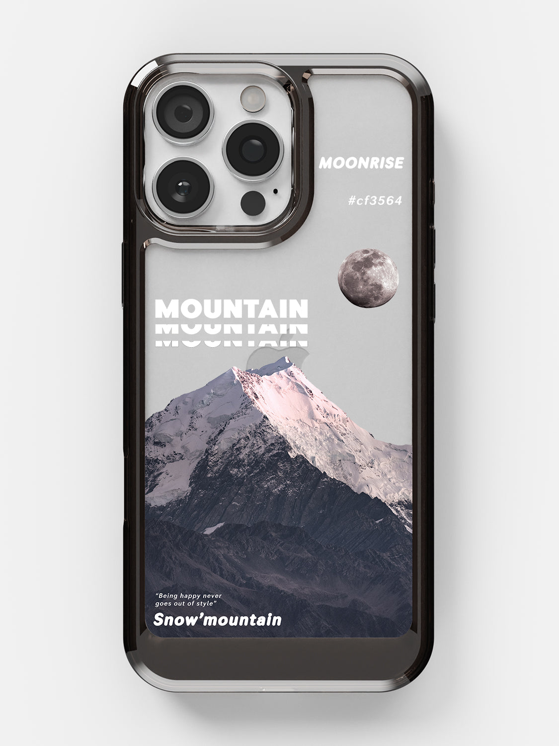 Snowy Mountains Clear Case - iPhone 16 Pro Max (Grey)