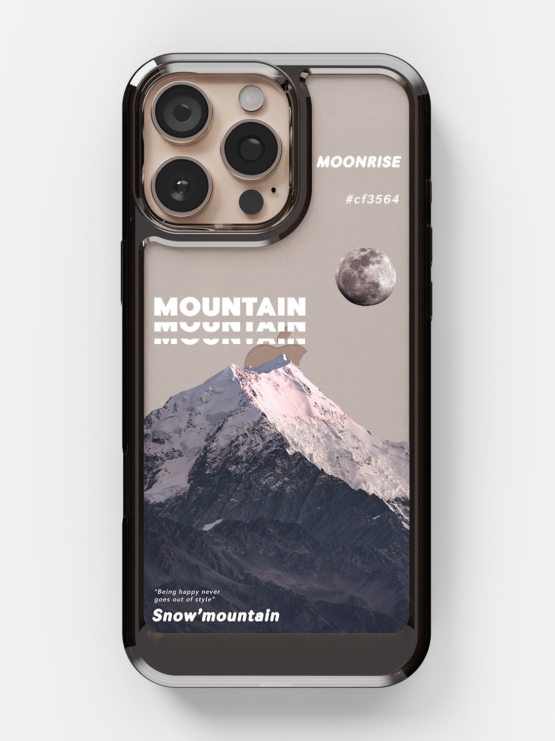 Snowy Mountains Clear Case - iPhone 16 Pro (Grey)