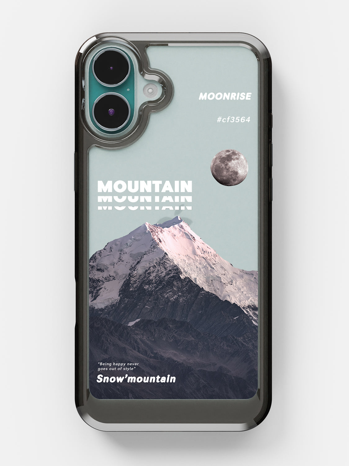 Snowy Mountains Clear Case - iPhone 17 (Grey)