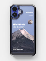 Snowy Mountains Clear Case - iPhone 16 Plus (Grey)