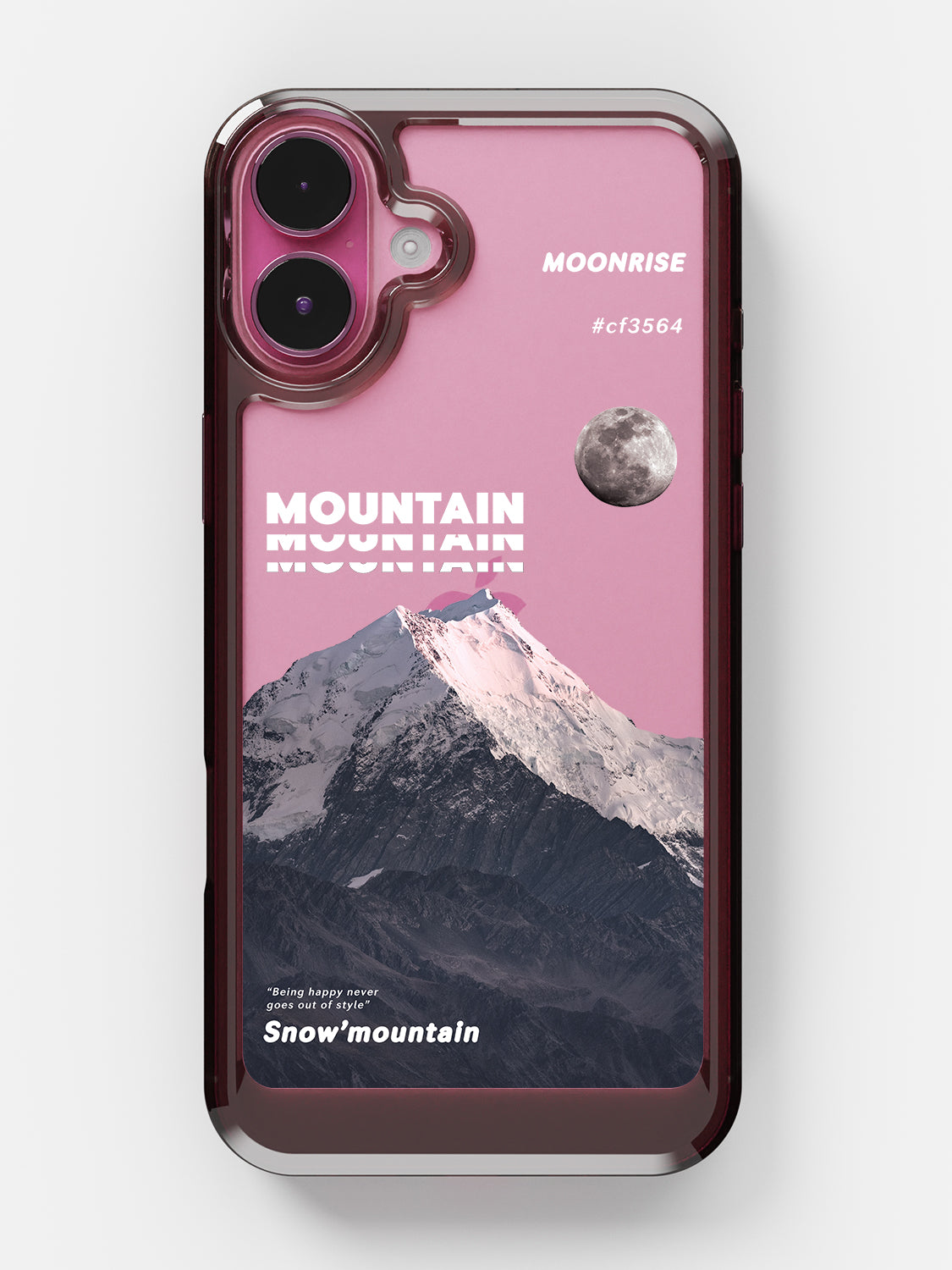 Snowy Mountains Clear Case - iPhone 17 (Grey)