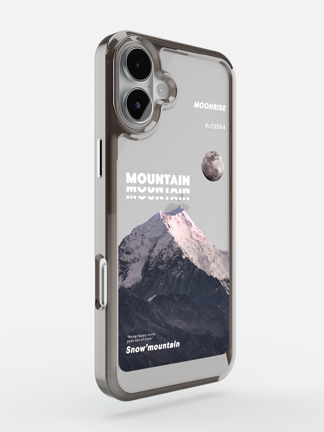 Snowy Mountains Clear Case - iPhone 17 (Grey)