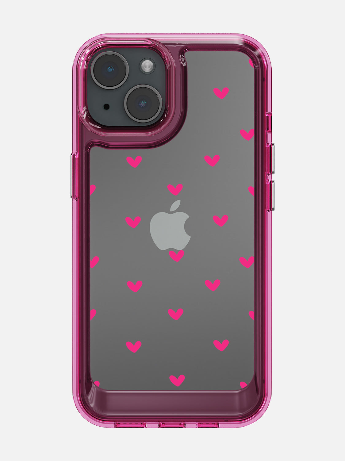 Little Pink Hearts Clear Case - iPhone 15 (Pink)