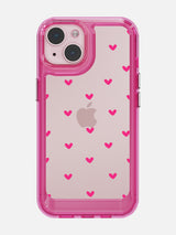 Little Pink Hearts Clear Case - iPhone 15 (Pink)