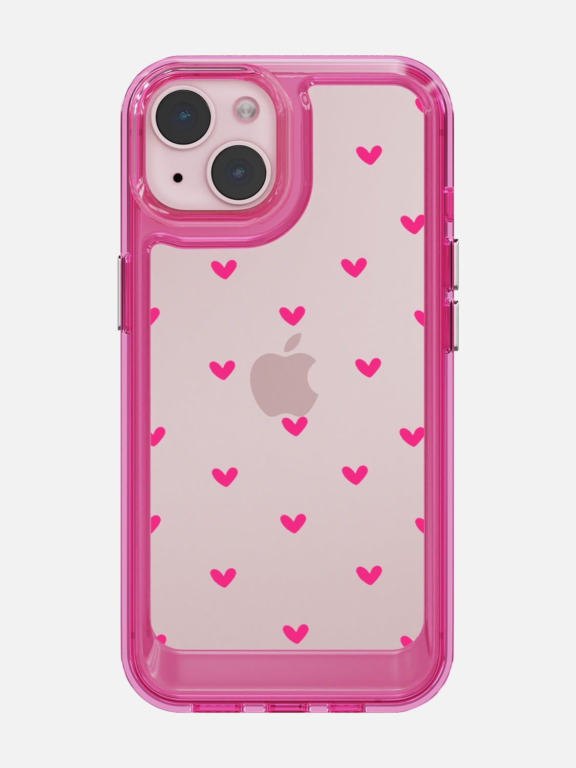 Little Pink Hearts Clear Case - iPhone 15 (Pink)
