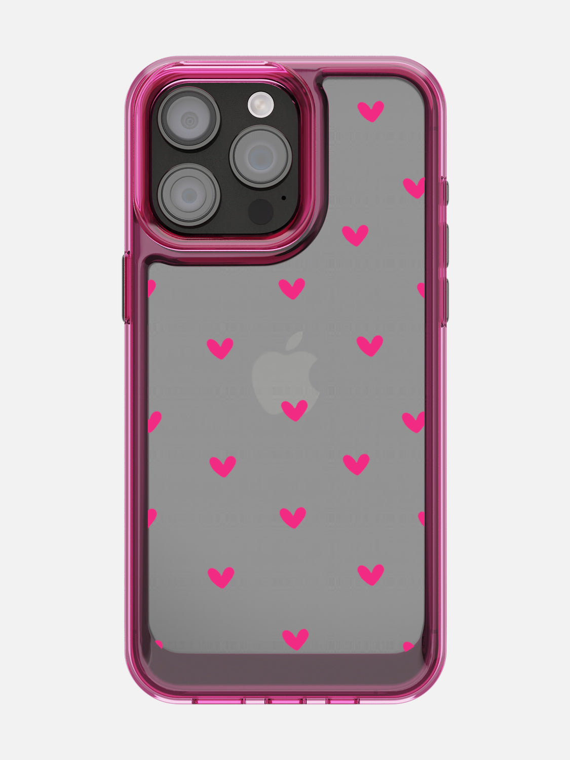 Little Pink Hearts Clear Case - iPhone 15 Pro Max (Pink)