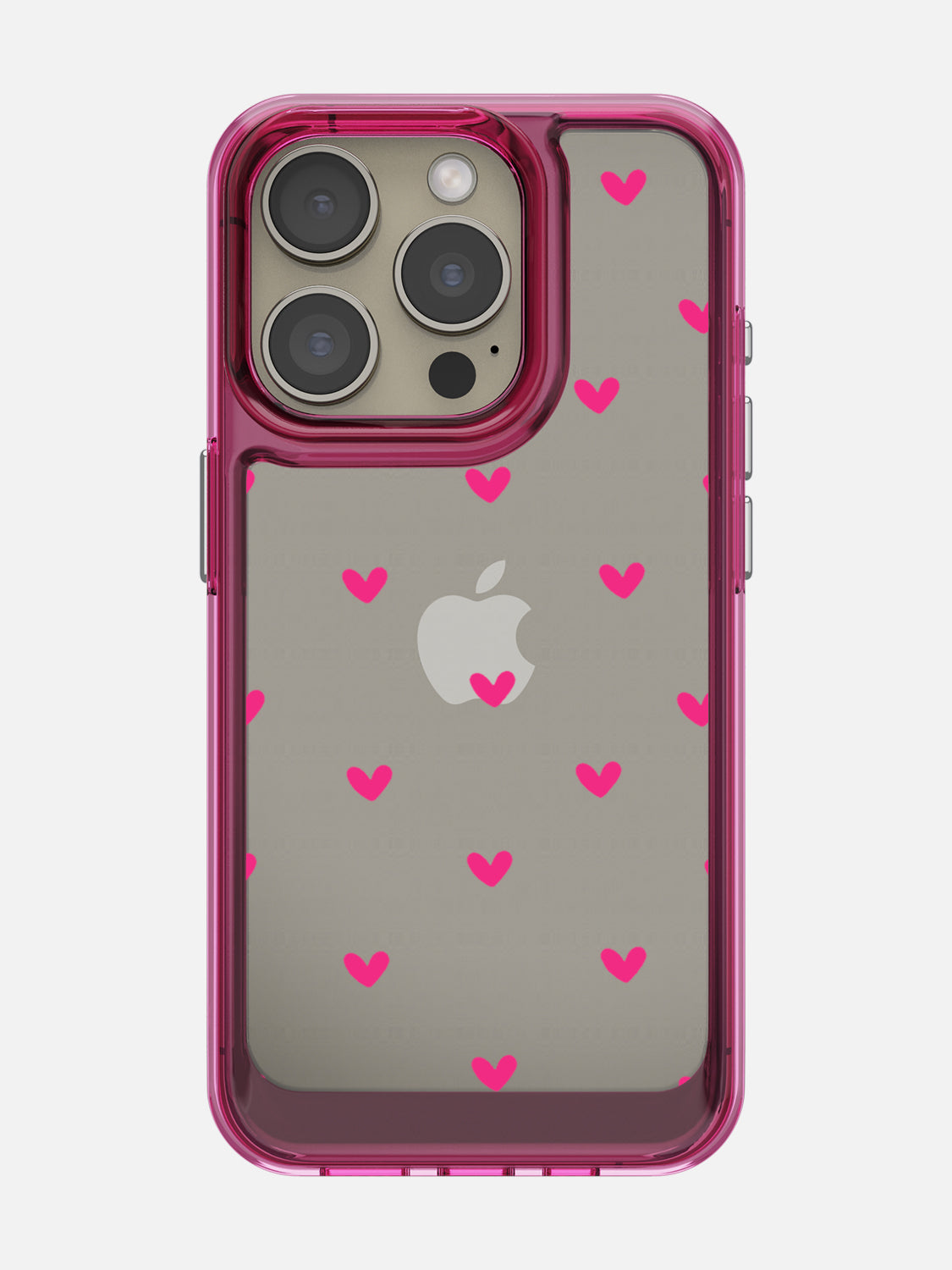 Little Pink Hearts Clear Case - iPhone 15 Pro (Pink)