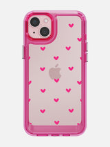 Little Pink Hearts Clear Case - iPhone 15 Plus (Pink)