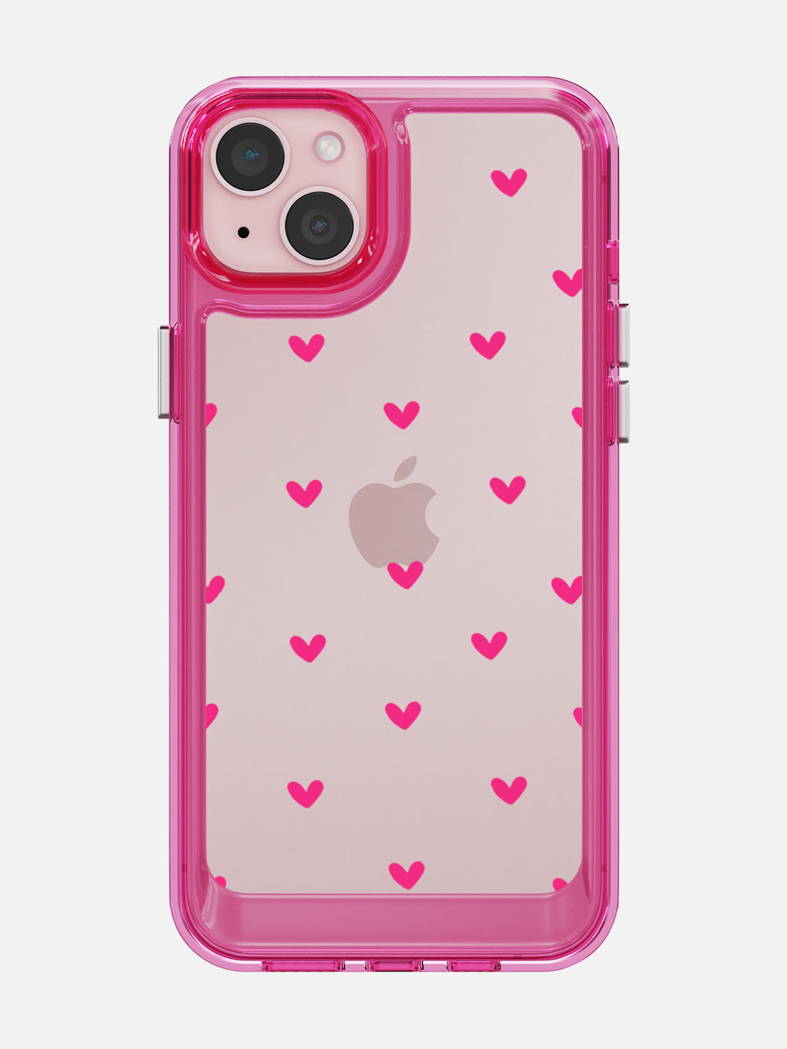 Little Pink Hearts Clear Case - iPhone 15 Plus (Pink)