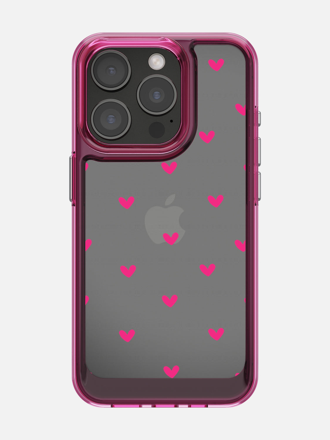 Little Pink Hearts Clear Case - iPhone 15 Pro (Pink)