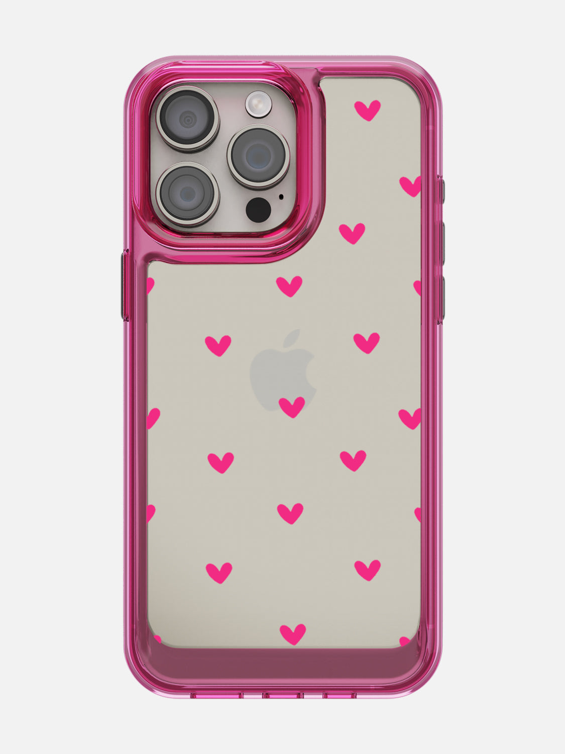 Little Pink Hearts Clear Case - iPhone 15 Pro Max (Pink)