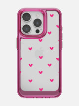 Little Pink Hearts Clear Case - iPhone 15 Pro (Pink)