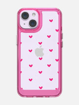 Little Pink Hearts Clear Case - iPhone 14 (Pink)