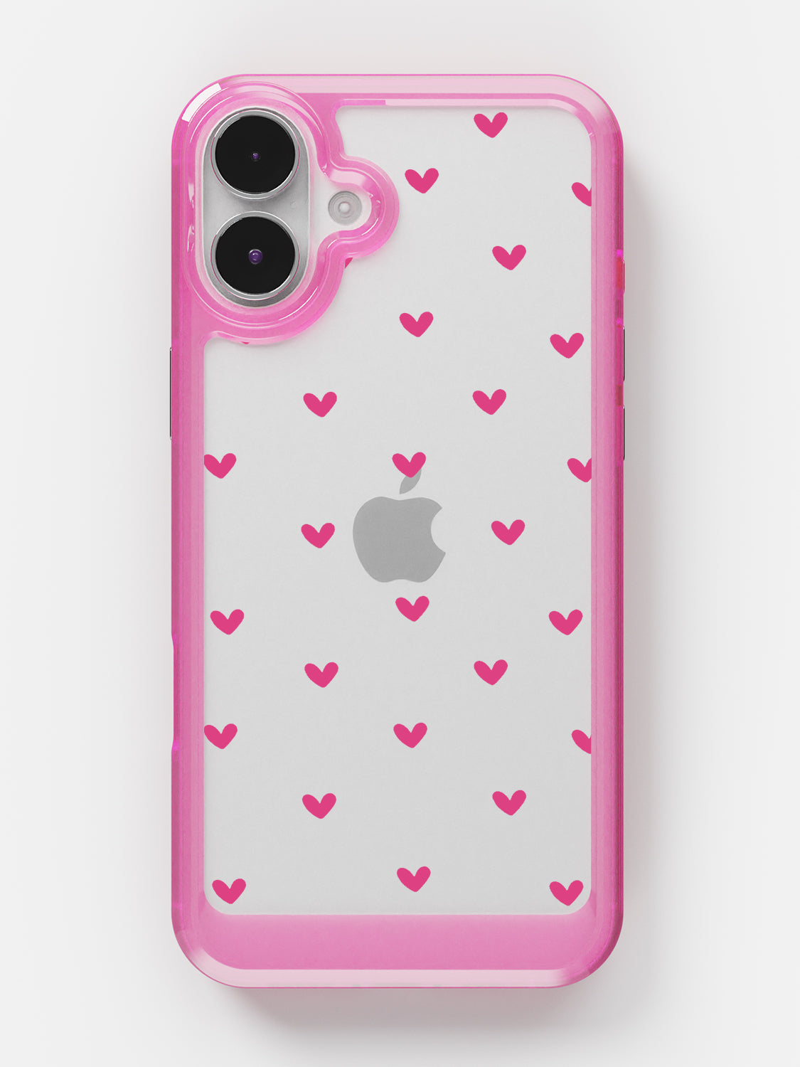 Little Pink Hearts Clear Case - iPhone 16 (Pink)