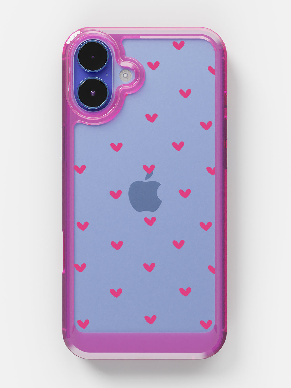 Little Pink Hearts Clear Case - iPhone 16 Plus (Pink)