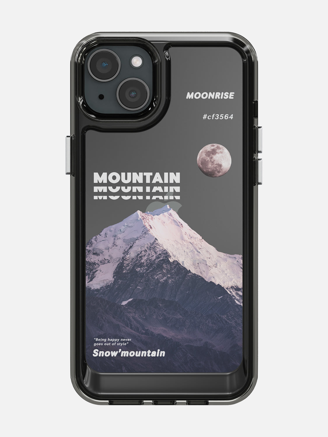 Snowy Mountains Clear Case - iPhone 15 Plus (Grey)